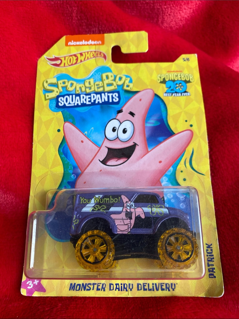 🚖3/$36🚖 Hot Wheels SpongeBob Patrick Monster Dairy Delivery Toy Car - Purple